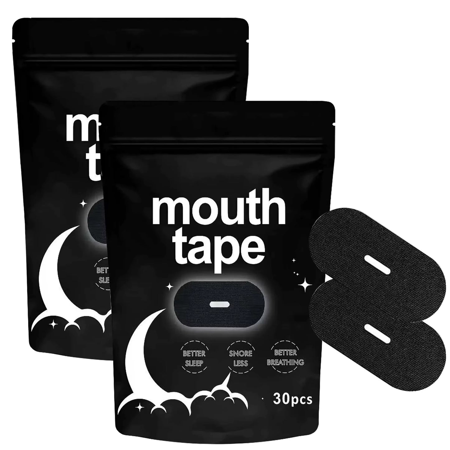 Breathable Mouth Tape for Better Sleep – 30/60/90 Pack Gentle Hypoallergenic Sleep Strips to Reduce Mouth Breathing