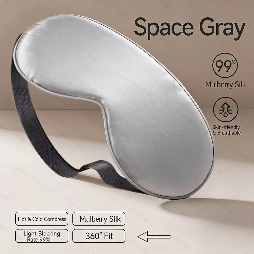 Silk Sleep Mask – Pressure-Free, Adjustable & Breathable Blackout Eye Mask for Restful Sleep