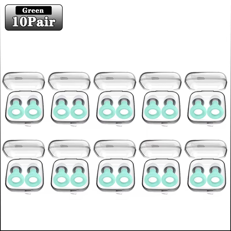 Soundproof Silicone Sleep Earplugs – 20 Pairs Noise-Cancelling Ear Plugs for Sleep, Study & Focus