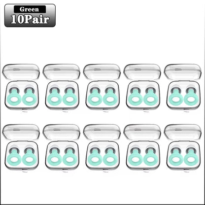 Soundproof Silicone Sleep Earplugs – 20 Pairs Noise-Cancelling Ear Plugs for Sleep, Study & Focus