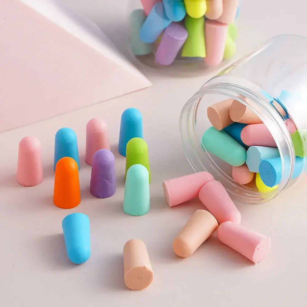 Noise Reduction Sleep Earplugs – 24-Piece Set PU Sponge Reusable Earplugs for Snoring & Sound Insulation