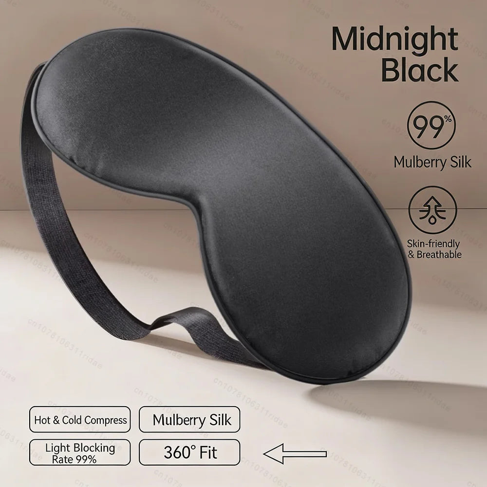 Silk Sleep Mask – Pressure-Free, Adjustable & Breathable Blackout Eye Mask for Restful Sleep