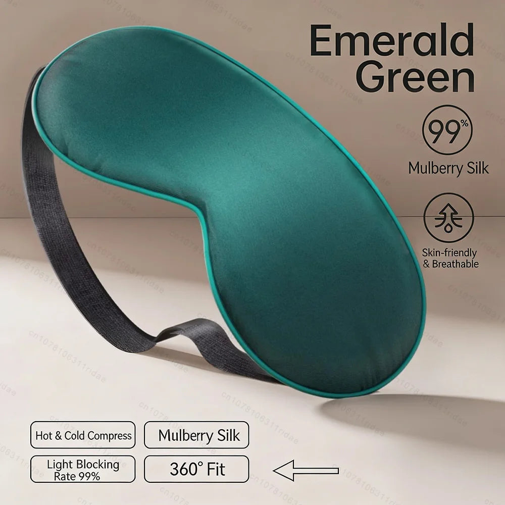 Silk Sleep Mask – Pressure-Free, Adjustable & Breathable Blackout Eye Mask for Restful Sleep
