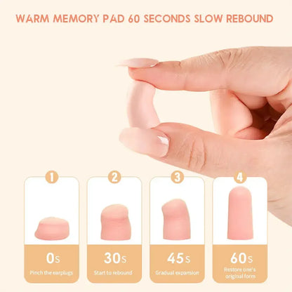 Noise Reduction Sleep Earplugs – 24-Piece Set PU Sponge Reusable Earplugs for Snoring & Sound Insulation