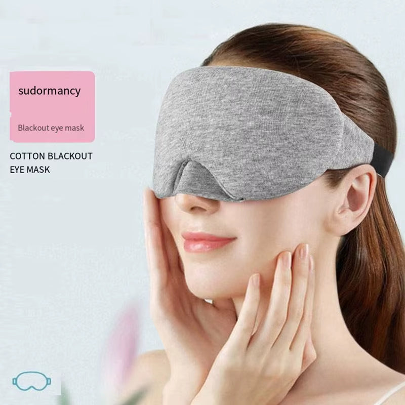 Cotton Sleep Eye Mask – Soft Light-Blocking Blindfold for Sleep & Travel