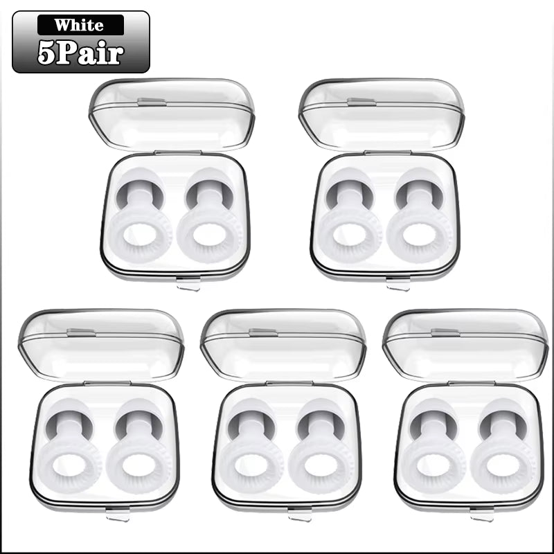 Soundproof Silicone Sleep Earplugs – 20 Pairs Noise-Cancelling Ear Plugs for Sleep, Study & Focus