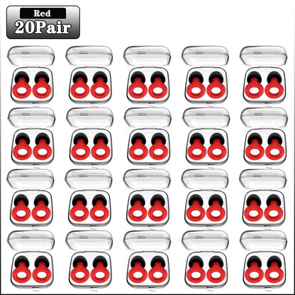 Soundproof Silicone Sleep Earplugs – 20 Pairs Noise-Cancelling Ear Plugs for Sleep, Study & Focus