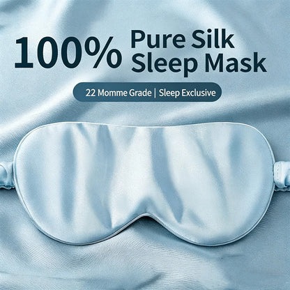 Silk Sleep Mask – Pressure-Free, Adjustable & Breathable Blackout Eye Mask for Restful Sleep
