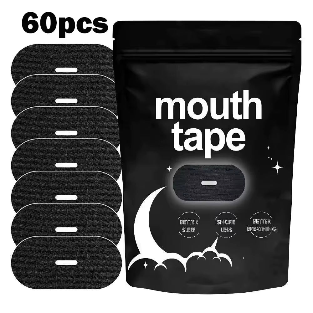 Breathable Mouth Tape for Better Sleep – 30/60/90 Pack Gentle Hypoallergenic Sleep Strips to Reduce Mouth Breathing