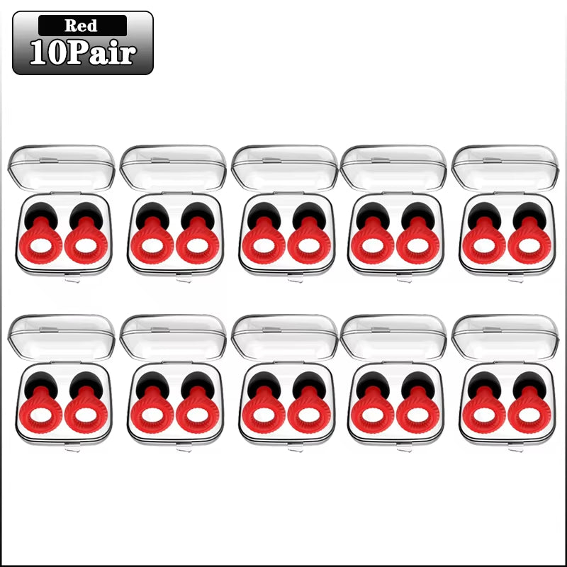 Soundproof Silicone Sleep Earplugs – 20 Pairs Noise-Cancelling Ear Plugs for Sleep, Study & Focus