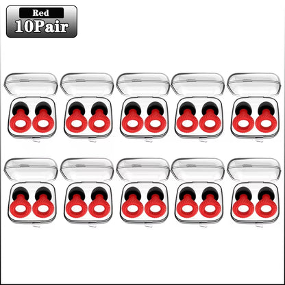 Soundproof Silicone Sleep Earplugs – 20 Pairs Noise-Cancelling Ear Plugs for Sleep, Study & Focus