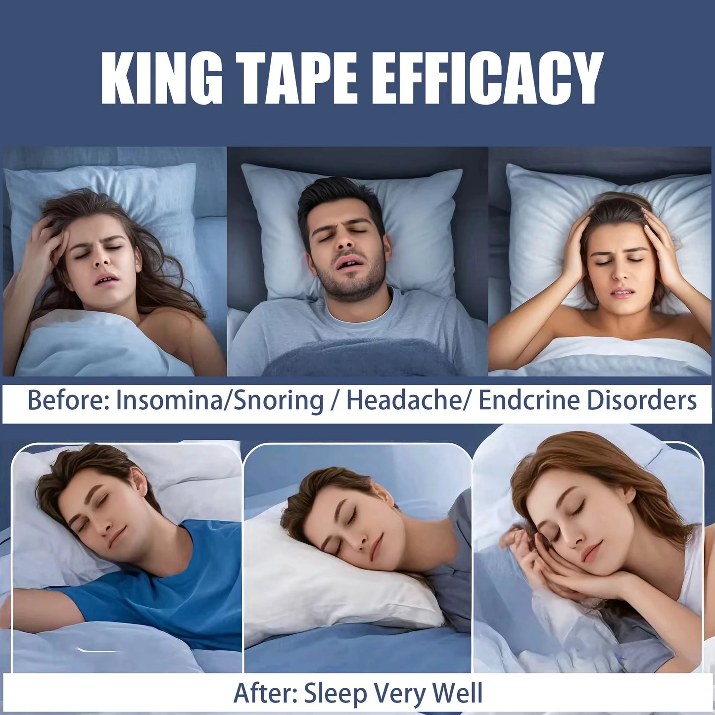 Breathable Mouth Tape for Better Sleep – 30/60/90 Pack Gentle Hypoallergenic Sleep Strips to Reduce Mouth Breathing