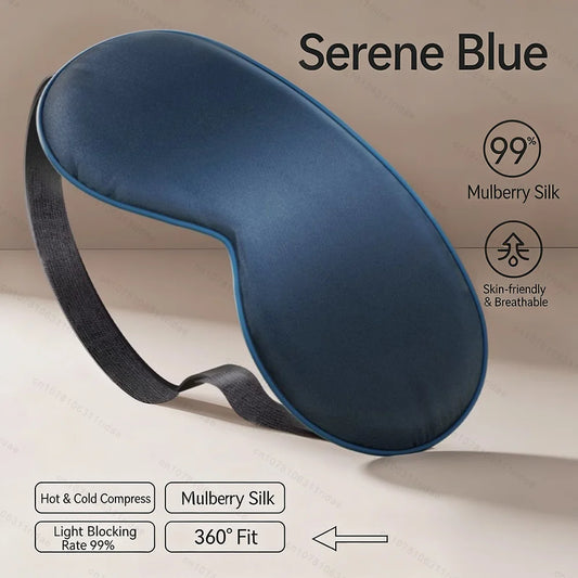 Silk Sleep Mask – Pressure-Free, Adjustable & Breathable Blackout Eye Mask for Restful Sleep