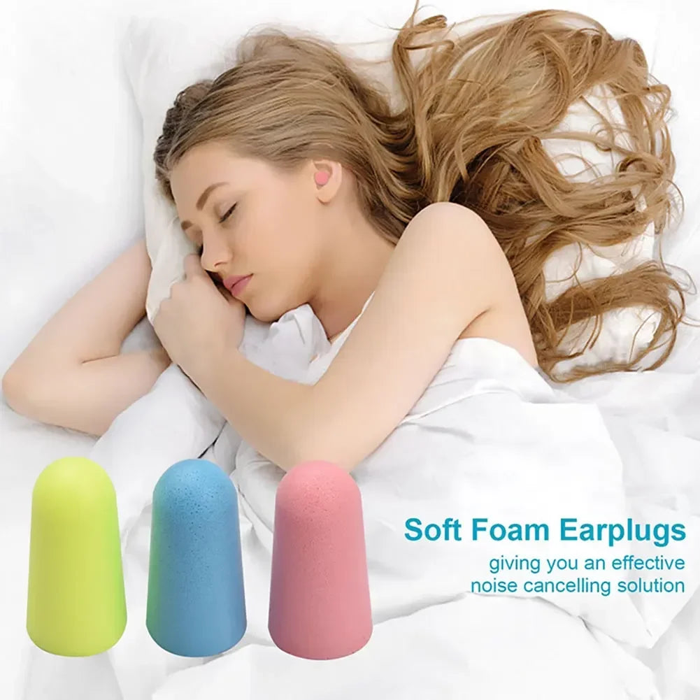 Noise Reduction Sleep Earplugs – 24-Piece Set PU Sponge Reusable Earplugs for Snoring & Sound Insulation